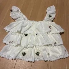 Elcamino/エルカミーノ フリル刺繍ホワイトビスチェ 3wayのサムネイル