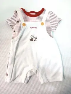 PEANUTSロンパース オーバーオール　スヌーピー　70サイズ