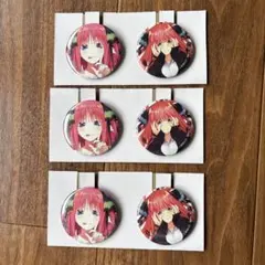 一番くじ　五等分の花嫁　J賞　缶バッジ　中野ニ乃　3個セット