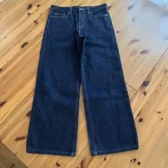 ユニクロUNIQLO バギージーンズ 23 ネイビー