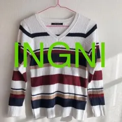 INGNI ニット　トップス　ボーダー　M