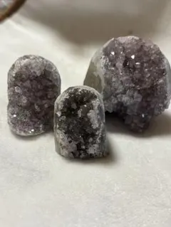 天然石アメジストドーム３個セット