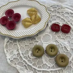 used vintage 60’70’ カラフルボタン　12個セット