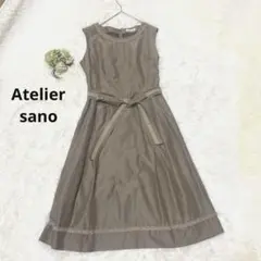 Atelier sano⭐️ブラウンノースリーブワンピース レーストリムのサムネイル