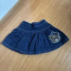 シスタージェニー　デニムフレアスカート 150cm クマ刺繍