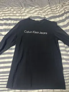 Calvin Klein Jeans スリムフィット長袖シャツ M ダークグレー
