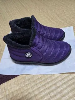 防寒裏起毛スノーブーツ　レディースショートブーツ