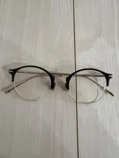 JINSクラシックラウンドメガネ ブラック/ゴールド