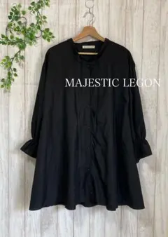 MAJESTIC LEGON シャツ　ミニワンピース　ガーリー　リボン　ふんわり