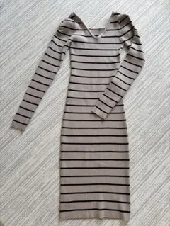 【美品】ROYAL PARTY ストライプニットワンピース