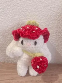 あみぐるみ うさぎ いちご