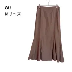 GU ジーユー ヘリンボーンマーメイドロングスカート ブラウン　Mサイズ
