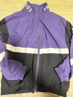 ストリートスタイル ナイロンジャケット 紫/黒 F
