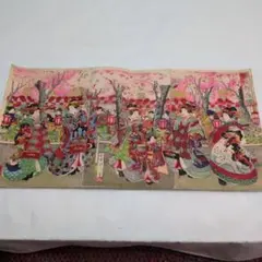 古物 浮世絵 歌川国貞 木版画 美人画游女 多色刷り 国貞筆 F41 - メルカリ