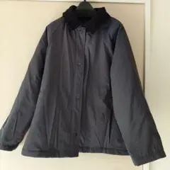 HK WORKS LONDON ダークグレー キルティングジャケット Lサイズ