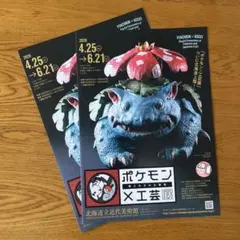 【良品】 ポケモン✕工芸展 北海道立近代美術館 フライヤー 《2枚セット》のサムネイル