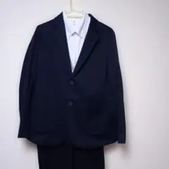 卒業式　小学生男児スーツと白シャツ　155〜165cm　濃紺