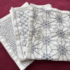 ハンドメイド　刺し子ふきんのサムネイル