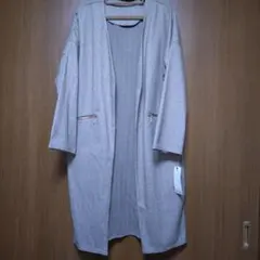 タグ付き新品♬　ブラウン系ヘリンボーン柄　ロングコート