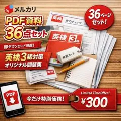 PDF形式　英検3級 対策問題集 ― 出題頻度順で効率よく学べる