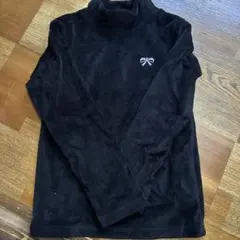 フリースNAUGHTY CO. 黒 長袖カットソー 110