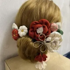 つまみ細工髪飾り　成人式和装553