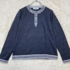 ピエールカルダン ウール100％ ニット セーター 長袖 Ｓ グレー 21-24
