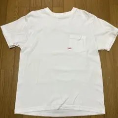 SHIPS ピンクマイクロロゴ　ホワイト Tシャツ ポケット付きのサムネイル