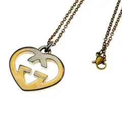 GUCCI　ネックレス　ラブリーハート　GGロゴ　ハートモチーフ　ゴールドのサムネイル