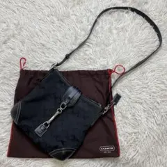 COACH シグネチャー ソフトクリップ ホーボー　ワンショルダーバッグy2k
