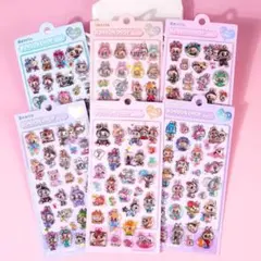 「新品」ラブブLABUBUぷくぷくシール ボンボンドロップ立体シールランダム3枚