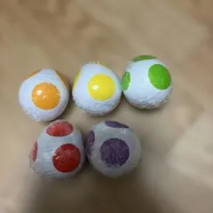 【未開封】ヨッシー　めじるしアクセサリー　赤、黄、オレンジ、緑、紫