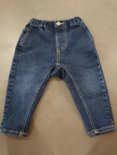 ブランシェス ガーデナーテーパードパンツ ネイビー デニム