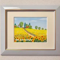 アクリル画 原画 「小さな花壇02」額縁付 SMサイズ - メルカリ