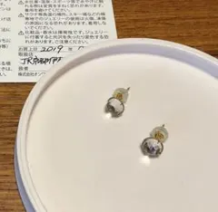 Ꮶ18 Ꮶ10 イエローゴールド グリーンアメジストピアス TOCCAのサムネイル