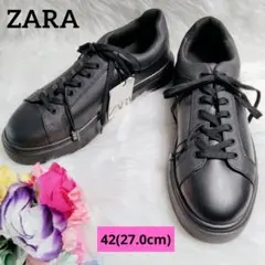 新品タグ付き♪ ZARA ザラ スニーカー レザー 厚底 ローカット 42
