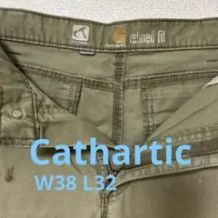 Carharttペインターパンツ オリーブグリーン US古着 W38 L32