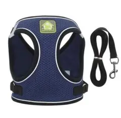 Sサイズ ネイビー ハーネスリード セット