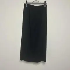 GU リブナロースリットロングスカート ブラックのサムネイル