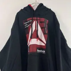 Reebok リーボック ロゴパーカー フード付トレーナー 黒 ブラック