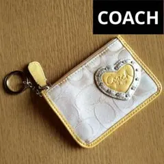 【COACH/コーチ】パスケース/コインケース/イエロー/シグネチャー/小物入れ