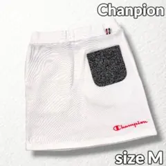 【Champion】ゴルフ Aラインスカート 裏起毛 ロゴ刺繍 ホワイト Mのサムネイル
