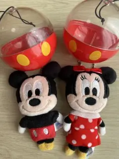 未使用ディズニーランド　カプセルトイ　ミッキー・ミニー ぬいぐるみ