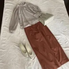 オフィスカジュアル セットアップ ゆったりパンツ コーデ売り　M 美品