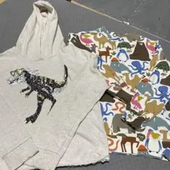 GAP KIDS 恐竜フードパーカーH&M生き物トレーナー