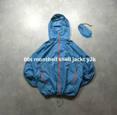 00s montbell shell jackt M 水色 オレンジ 短丈y2k