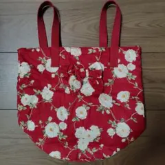 【超美品】ピンクハウス 赤 花柄 手さげバッグのサムネイル