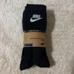 Nike ソックス　ブラック 3足セット　25-27