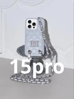ストーンロゴキルティングカードiPhoneケースiPhone16 16サックス