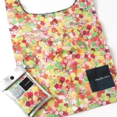 パパブブレ エコバッグ フルーツミックス 専用ポーチ カラビナ付き